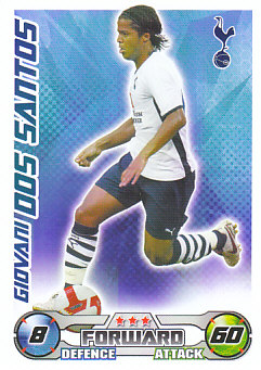 Giovani Dos Santos Tottenham Hotspur 2008/09 Topps Match Attax #302